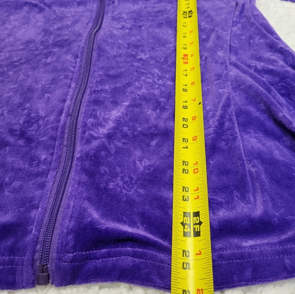 Cozee Corner Purple Velour Y2K Lounge Set Women’s Large Zip Jacket Pants Cozy - Picture 5 of 5
